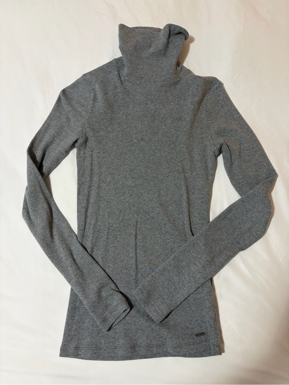 Hollister Dark Gray Ribbed Turtleneck Sweater